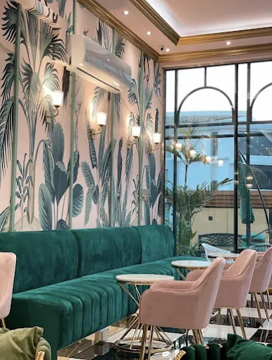 Fresh healthy cafe interior in Manama, Bahrain