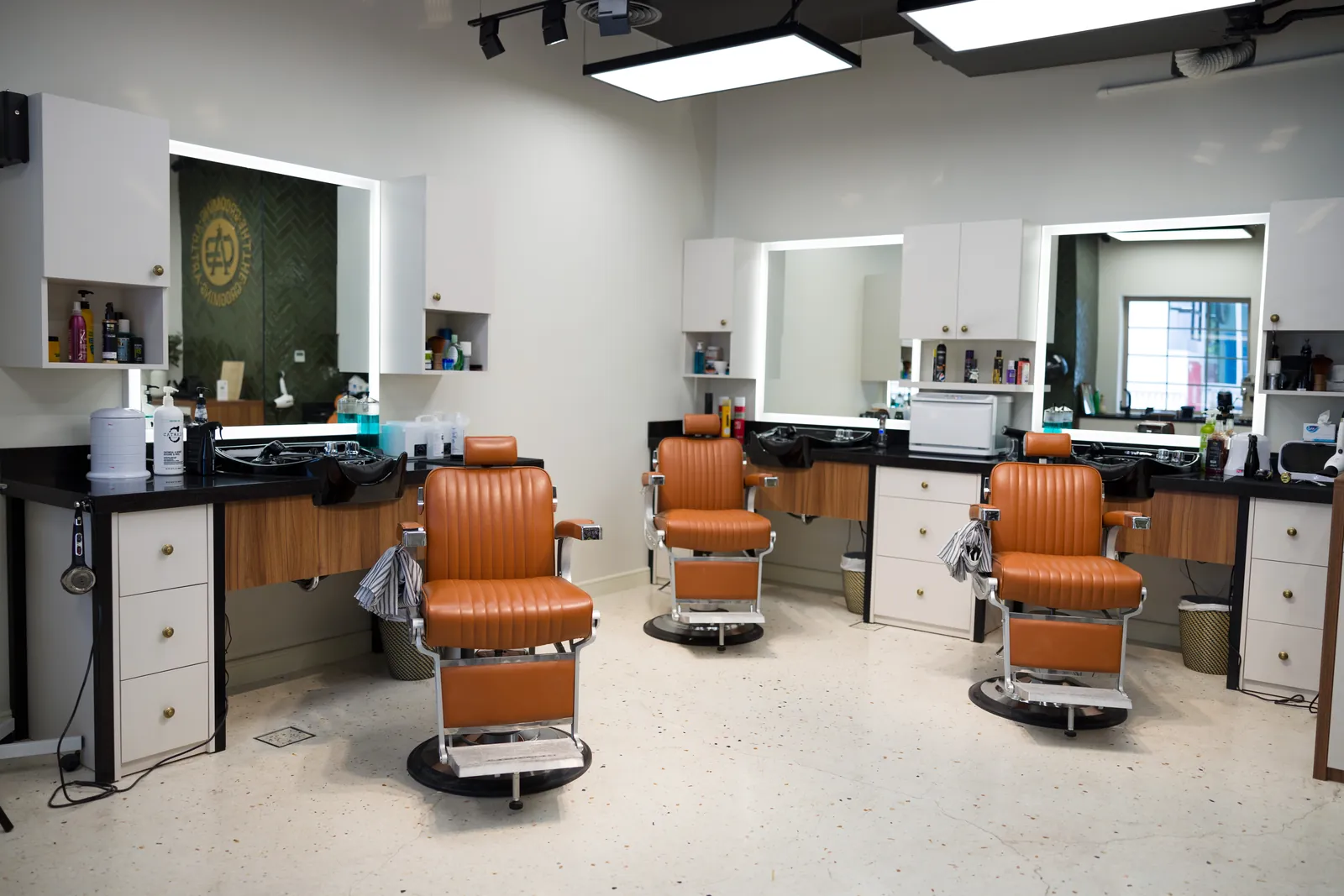 The Grooming Art barber shop interior in Manama, Bahrain