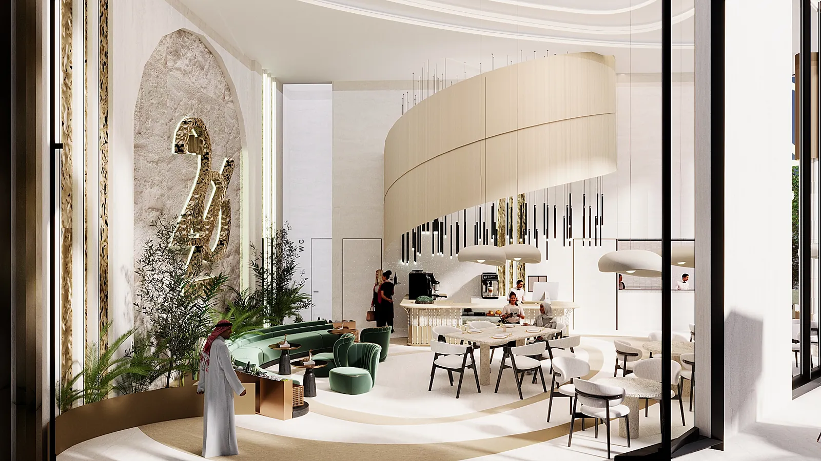 20UR Cafe, Cafe: 3D design visual by Rectangles