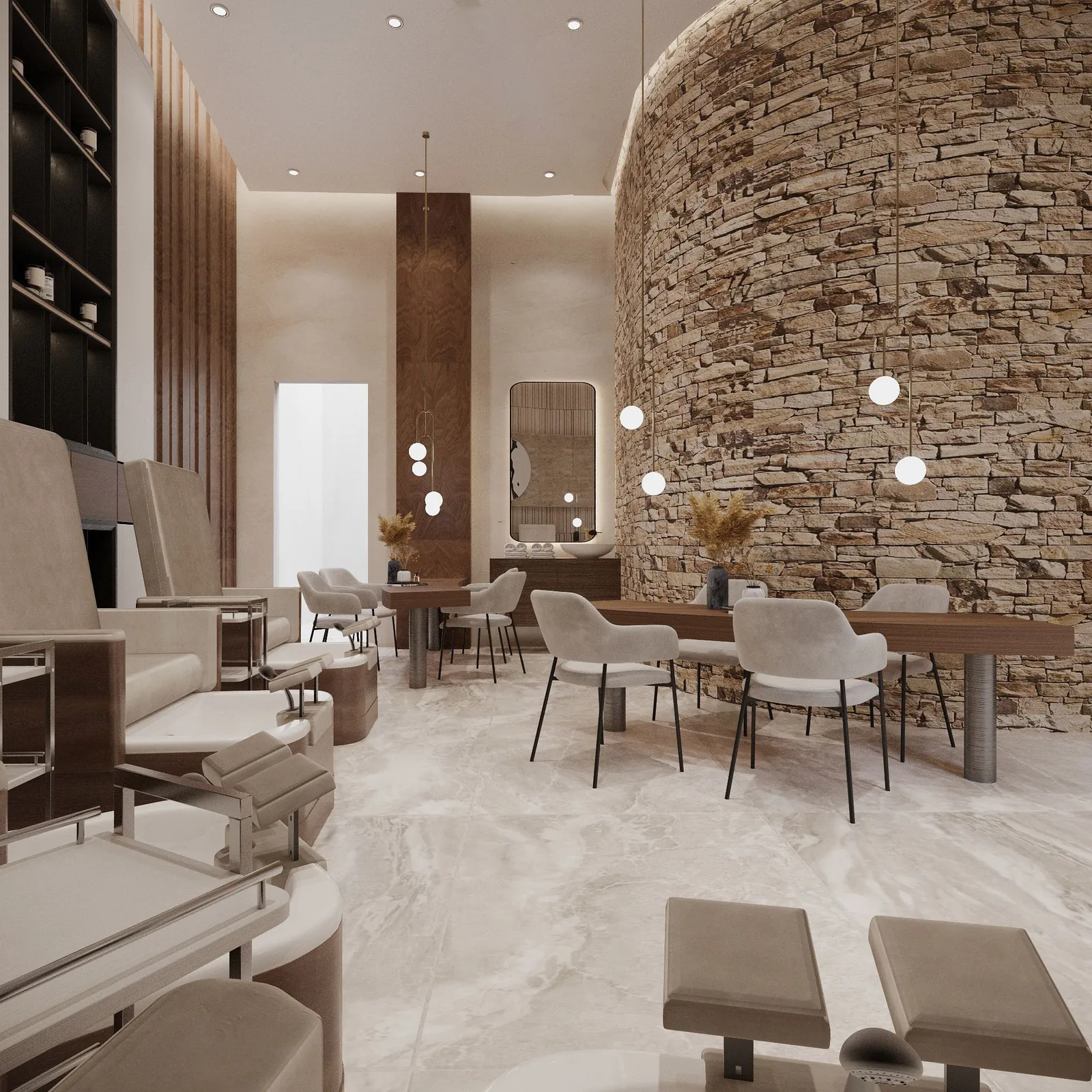 Argan Salon, Amwaj, Beauty salon: 3D design visual by Rectangles
