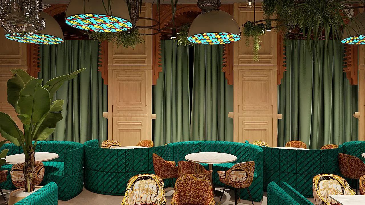 Aroma Cafe & Restaurant, Cafe and restaurant: 3D design visual by Rectangles