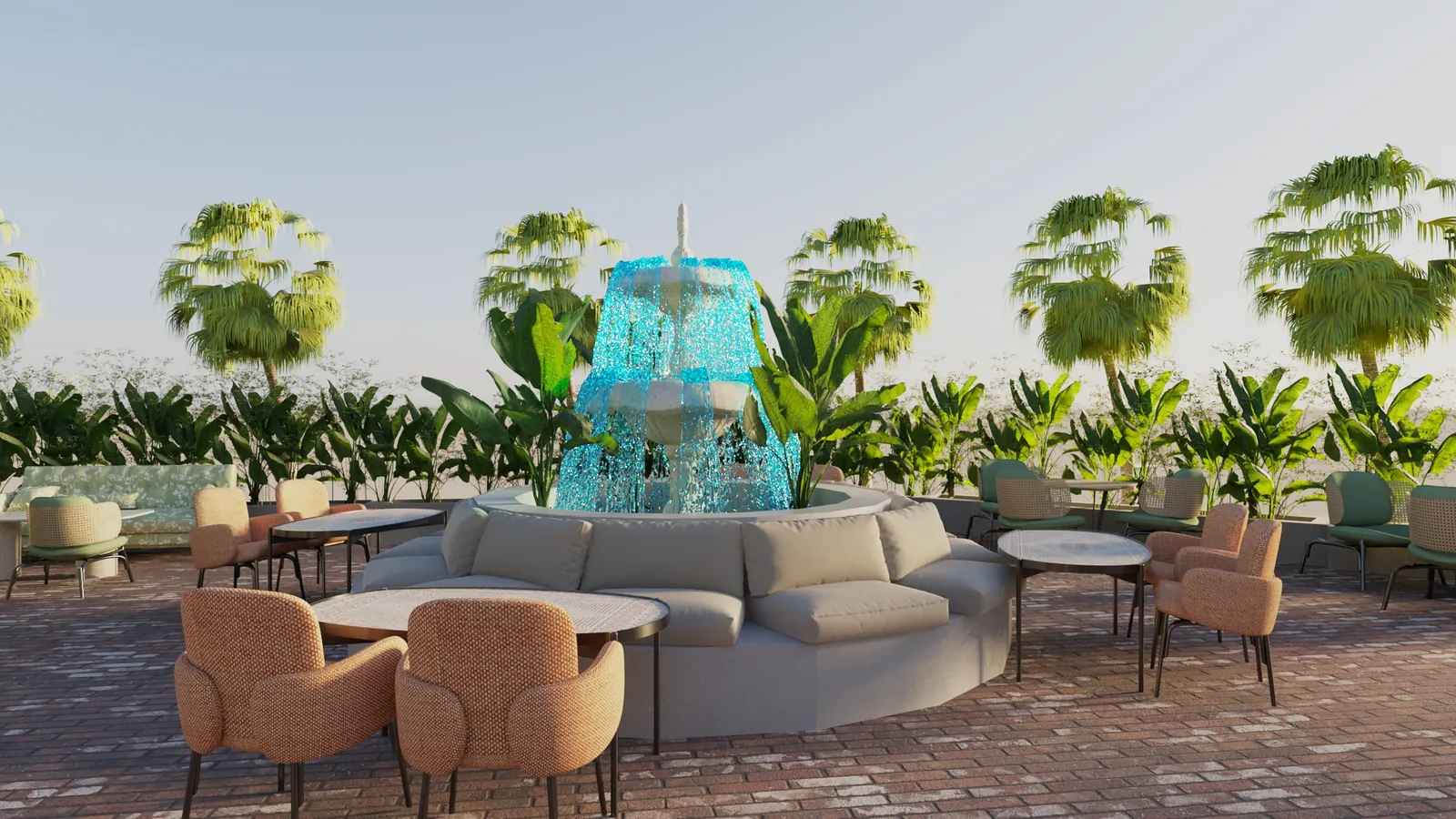 Le Jardin, Garden restaurant: 3D design visual by Rectangles