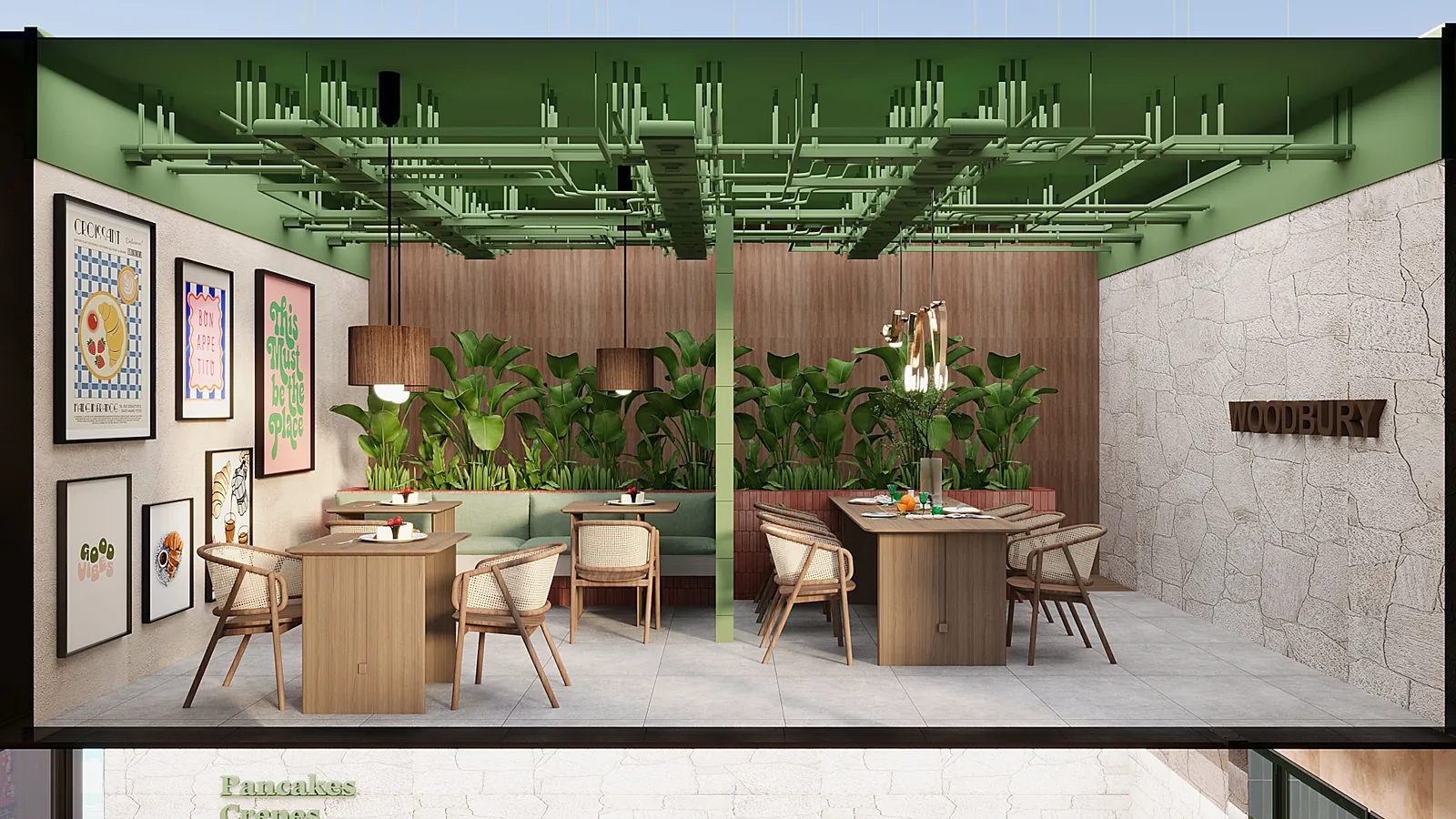 Woodbury Cafe, Cafe: 3D design visual by Rectangles